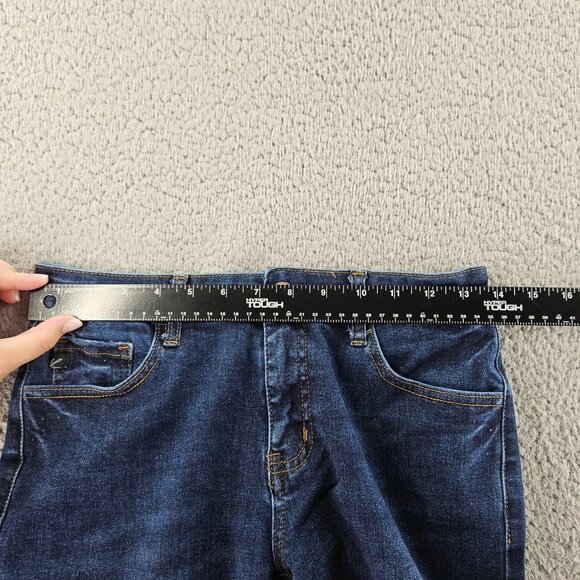 Kancan Jeans Womens 7 (28x29) Blue Mid Rise Skinny Dark Wash Stretch Denim - Picture 7 of 15